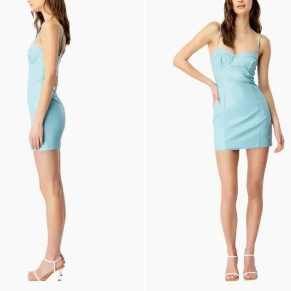 Bardot faux leather dress